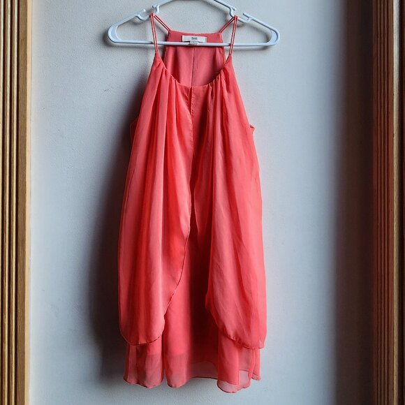 ISSI Hot Orange Flowy Halter Tank Top Size Large - Picture 8 of 16